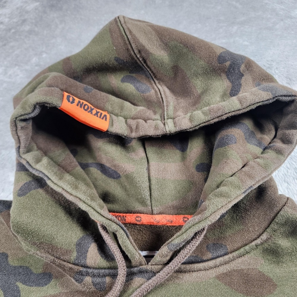 VIXXON Hoodie‎ Womens XL Green Dixxon Camo Box Logo Fleece Pullover Streetwear - Picture 9 of 14